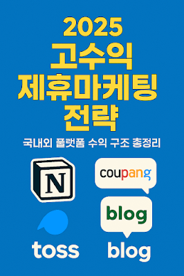 2025 한국형 고소득 제휴마케팅 수익 구조 총정리｜수익화 가능한 플랫폼 TOP 5