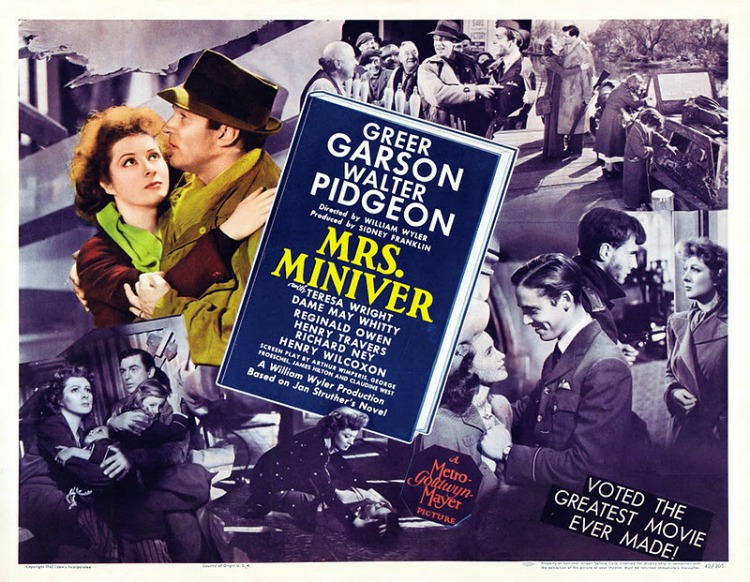 A Vintage Nerd, Movie Madness Monday, Classic Film Blog, Old Hollywood Blog, Mrs Miniver