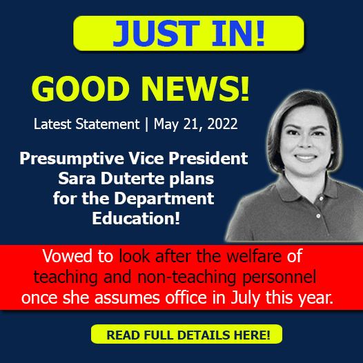 Sarah Duterte vowed to look after the welfare of DepEd Teaching and Non-Teaching