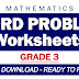 WORD PROBLEM Worksheets for GRADE 3 (Free Download)