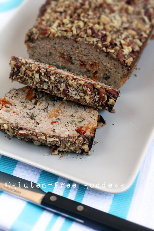 Tasty Gluten-Free Turkey Meatloaf with Sundried Tomatoes and Pecan Crust