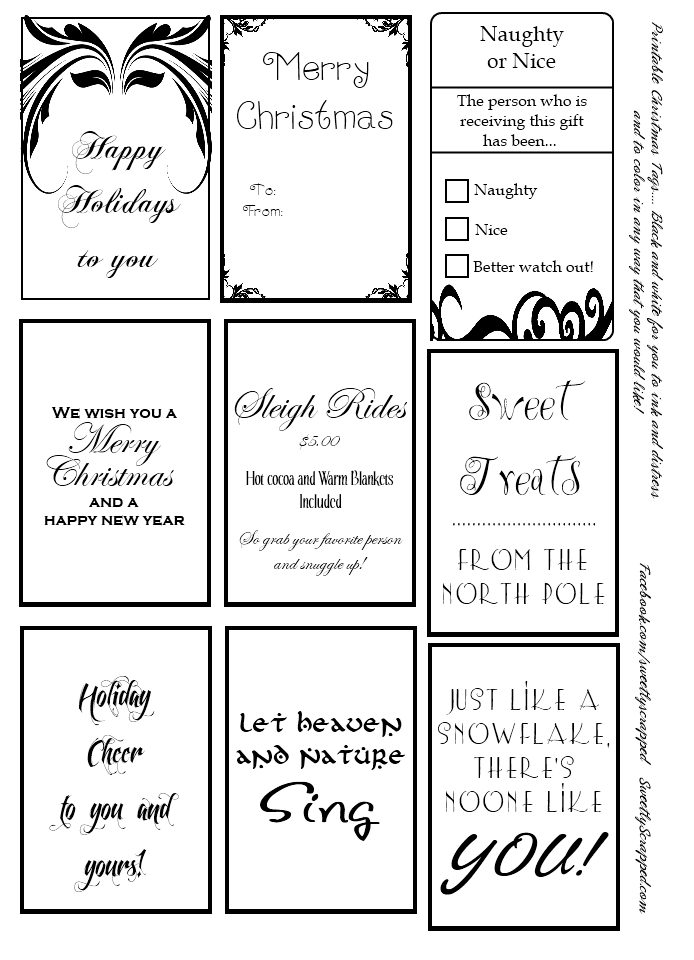 Sweetly Scrapped: {free} Printable Christmas Tags