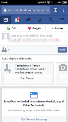 masuk akun facebook dengan nomor telepon