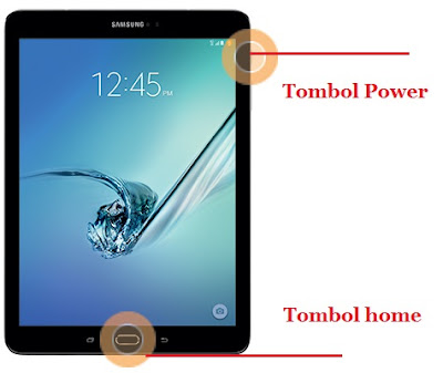 Cara Screenshot di Tablet Samsung Galaxy Tab S2 9.7