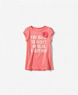 Camiseta color coral niña Zara primavera/verano 2012.