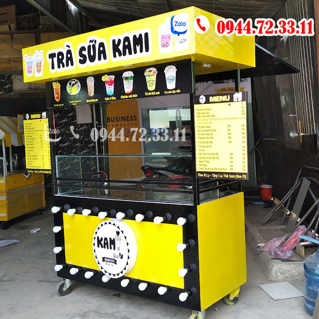 xe trà sữa màu vàng đẹp