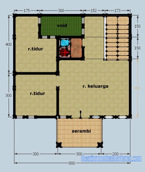 Gambar Rumah 2 Lantai untuk Hook KPR Type 21/60  Desain 