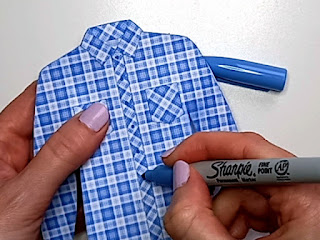Checked Shirt Favour Box by Esselle Crafts