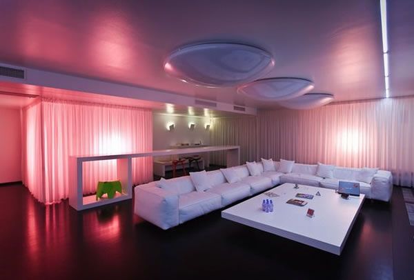 luxury apartment Purple Living Room Interior Design | 600 x 406