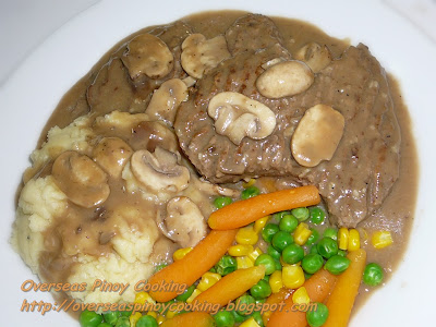 Salisbury Steak, Burger Steak with Mushroom Sauce