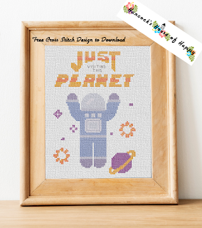 free cross stitch space sampler pattern free to download