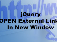 External Links | jQuery Open Link in New Window