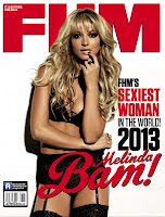  Melinda Bam on the cover of FHM July 2013 issue in hot black lingerie