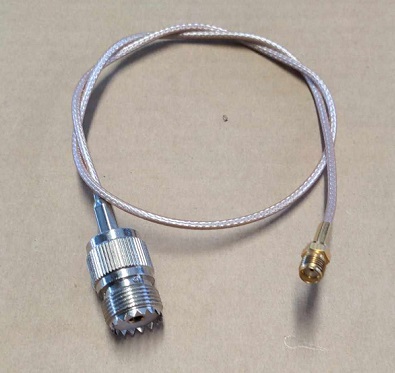 Handheld Antenna Cable for Wouxun Baofeng Quasheng - SMA Female to UHF SO-239 Female Connector