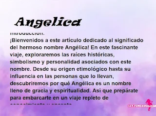 significado del nombre Angelica