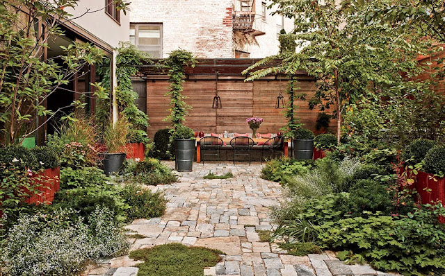 A Wood-Lined Outdoor Living Room