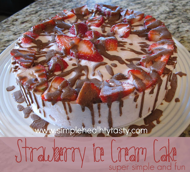 Simple Strawberry Ice Cream Cake