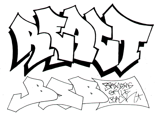 letter graffiti. Sketch Graffiti Letters quot;REACT