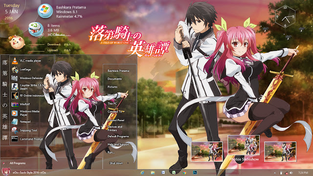 Theme Windows 8.1 and 10 Rakudai Kishi no Cavalry By Bashkara