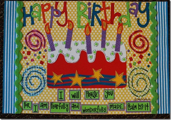 birthday placemat