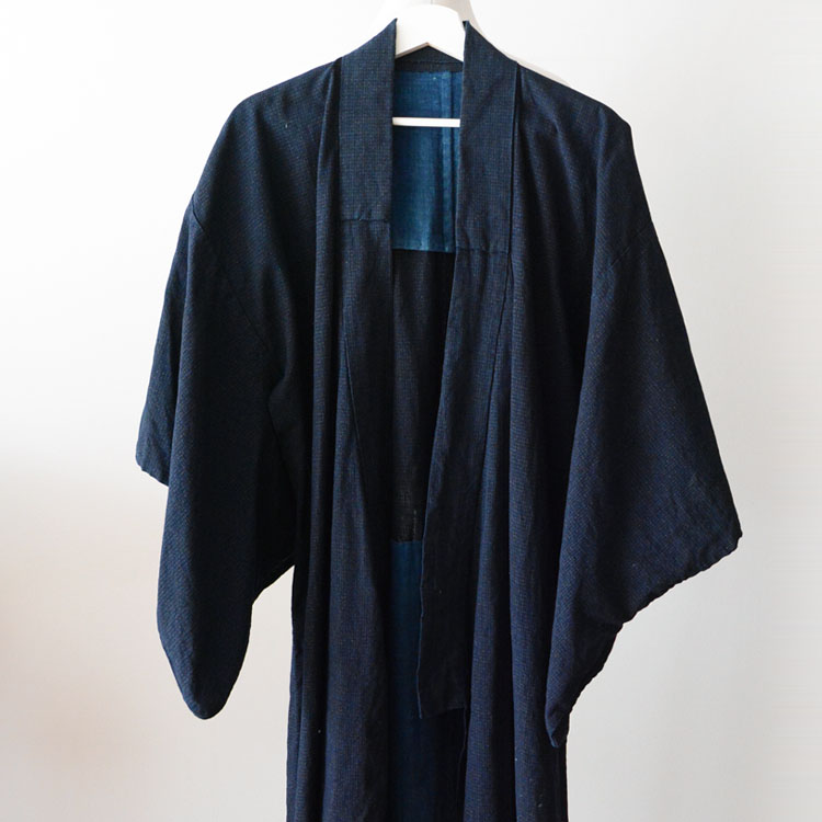 indigo kimono robe