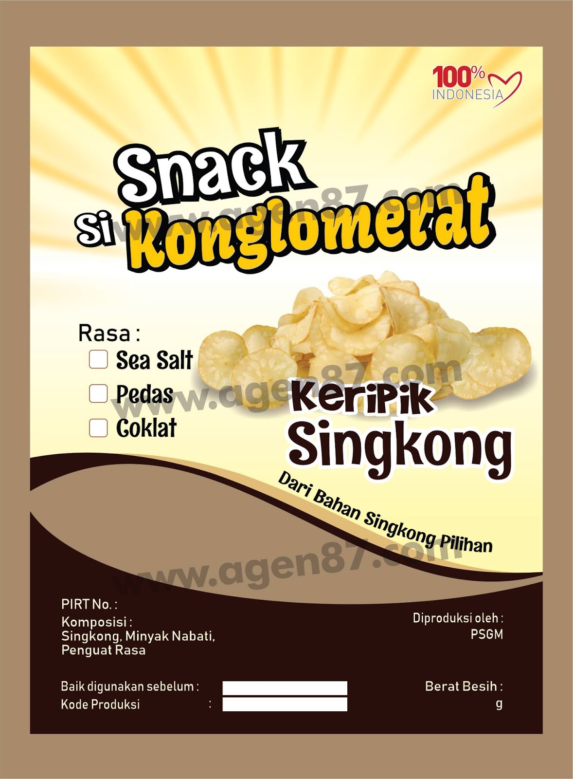  Contoh  Desain Sticker Makanan  Label Makanan  Ringan Agen87