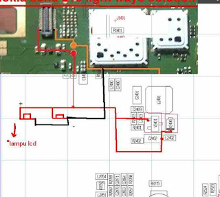 Nokia 210 lampu lcd tanpa transistor