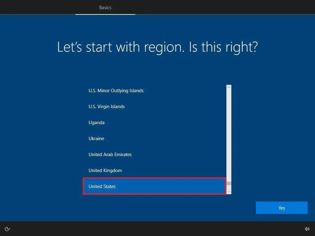 7 windows 10 oobe region