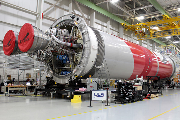 Both BE-4 flight engines, provided by Blue Origin, are now installed on the first Vulcan rocket at United Launch Alliance's factory in Decatur, Alabama...as of November 11, 2022.