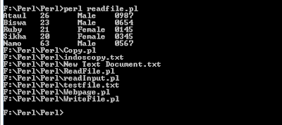 Read contents of file and directory