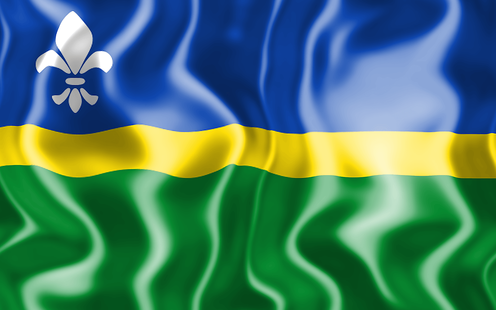 3D vlag van Flevoland