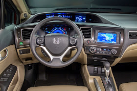 Interior view of 2015 Honda Civic EX-L Sedan