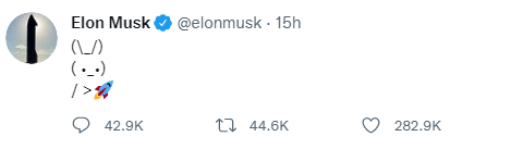 Image of Elon musk tweet