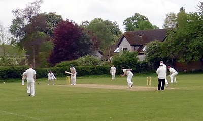 Cricket being played at Brigg Recreation Ground during the 2018 season - see Nigel Fisher's Brigg Blog