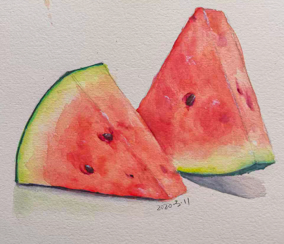 31Food watercolor ideas&contrast and brightness of colors, come to see my tips