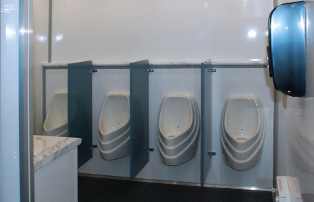 Modern Odorless Urinals in Portable Trailers