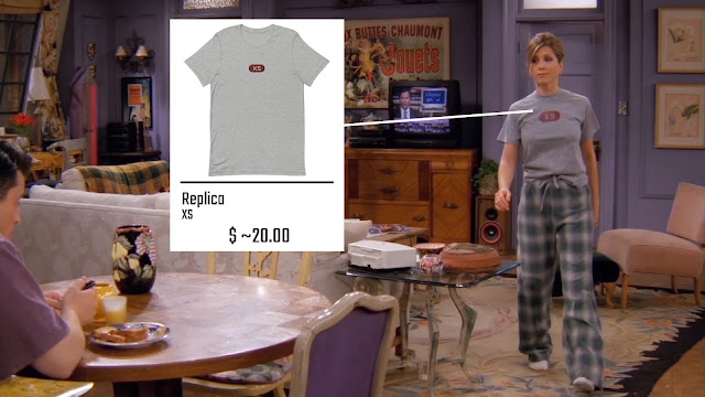 XS Rachel Green t-shirt FRIENDS tv show S02E21.