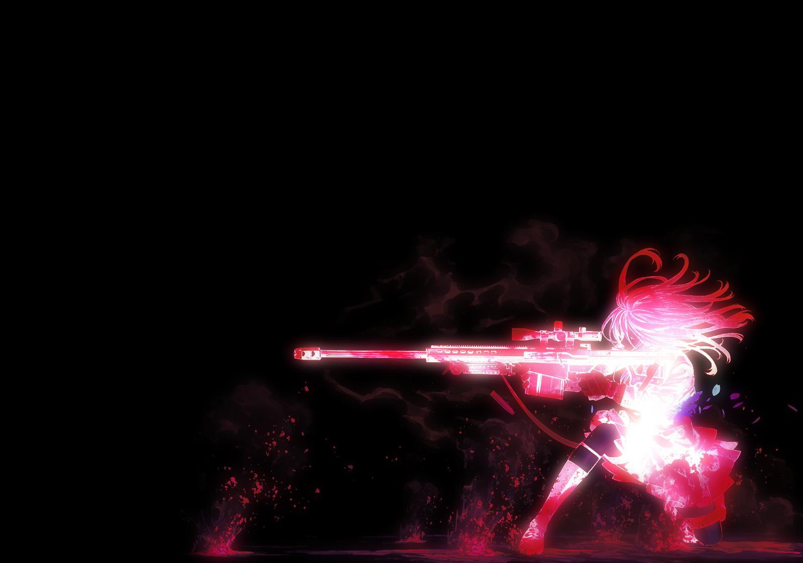 sniper girl fire cooldred art new xp wallpapers ...