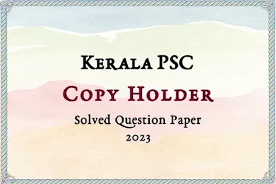 Copy Holder Answer Key | 18/10/2023