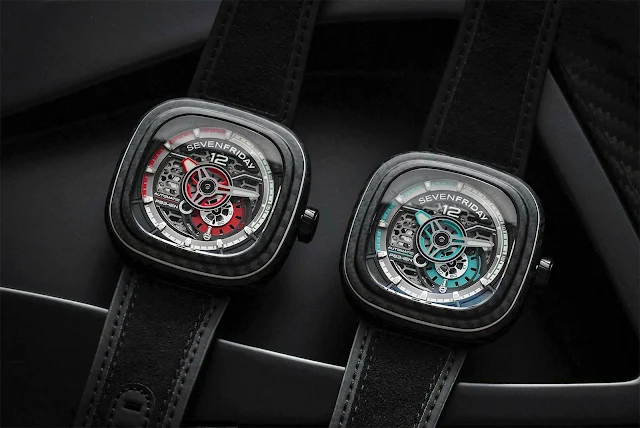 SEVENFRIDAY PS3/01 “Carbon Jade” and PS3/02 “Carbon Ruby”