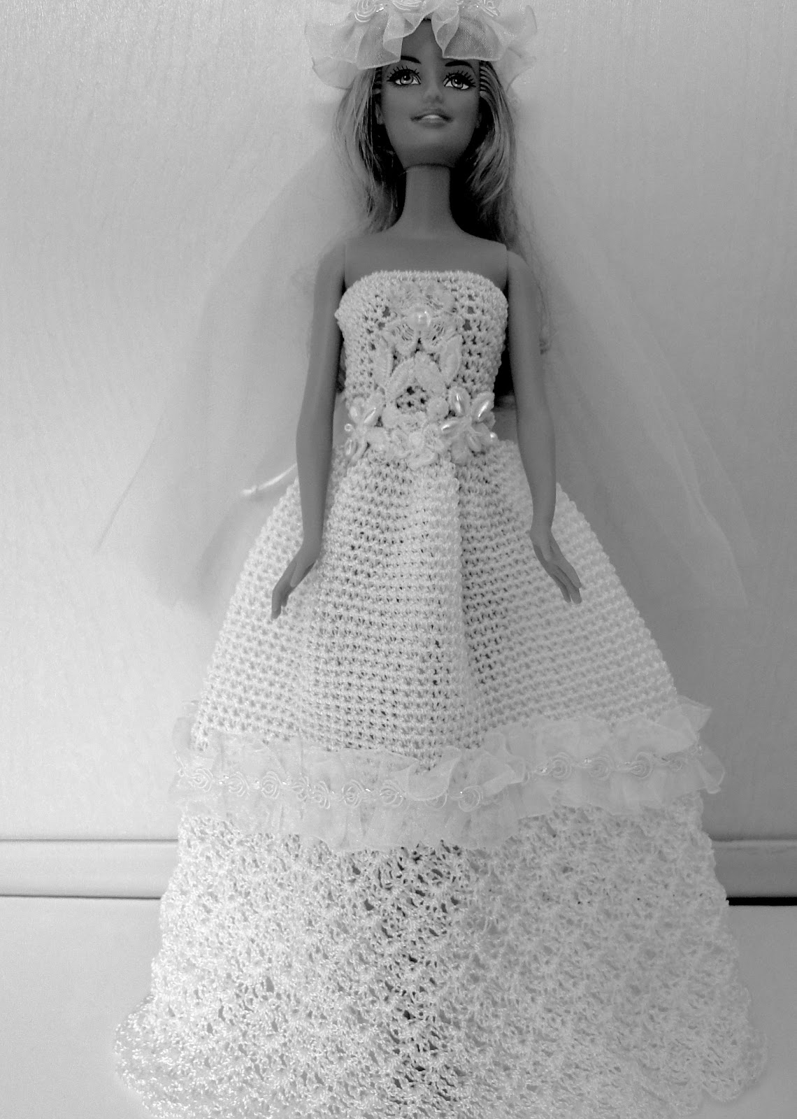 White wedding dress.