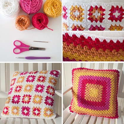 Crochet a Gorgeous Granny Square Cushion Cover