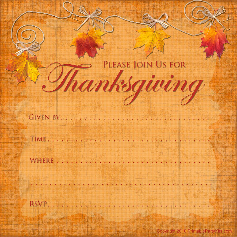 Click on the free printable Thanksgiving invitation template to see it  title=