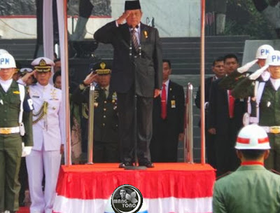 Presiden RI SBY saat memimpin Upacara Hari Kesaktian Pancasila 1 Oktober 2013.