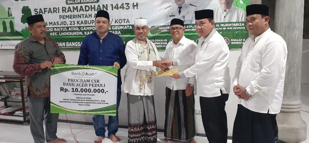 Pemkab Aceh Utara Sambut Kedatangan Tim Safari Ramadhan Pemerintah Aceh di Masjid Baitul Atiq