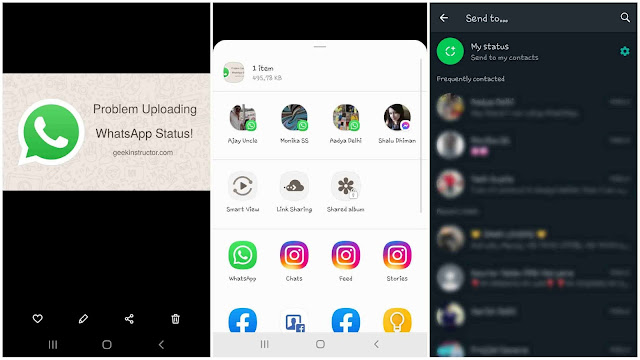 Upload photo/video to WhatsApp status from gallery
