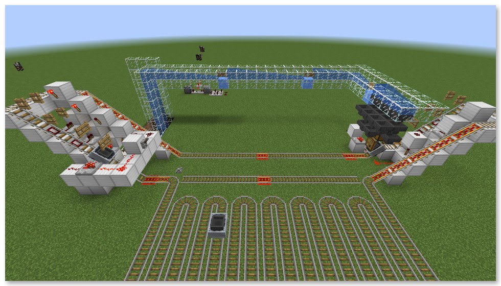 ﾏｲｸﾗ ロマンの高速トロッコ輸送 複線４両編成