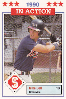 Mike Bell 1990 Greenville Braves card