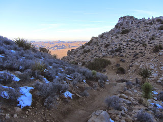 View north from the saddle on Ryan Mountain Trail, Joshua Tree National Park