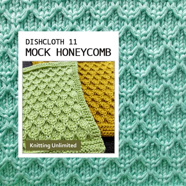 Mock Honeycomb Dishcloth. Used Rico Creative Cotton Aran yarn.